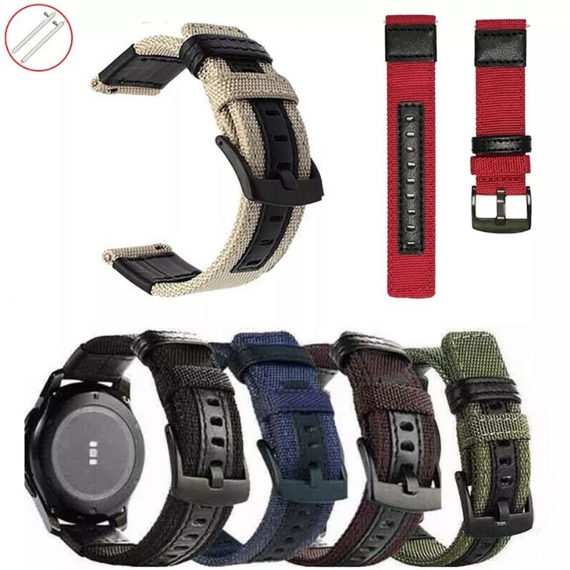 Strap Woven Nylon 20mm 22mm Huami Amazfit GTS GTR Bip Huawei GT2 GT3 42mm Samsung Watch