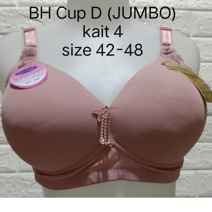 109DEH BH FEMA Jumbo CUP D(Besar)(F 199 )251 size 42-48 Hak 4 BRA pakai Spon Tanpa Kawat Dewasa Rema