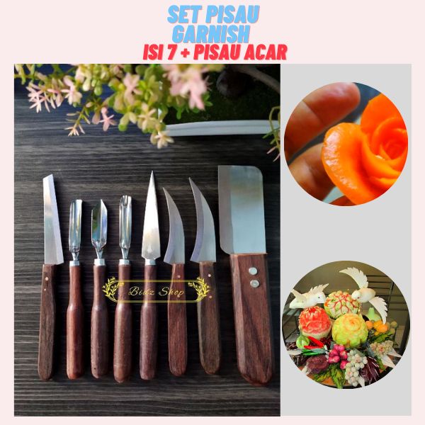 Pisau Ukir Buah dan Sayur Pisau Carving 1 set isi 7 Promo Pisau Ukir Buah dan Sayur Untuk Tumpeng
