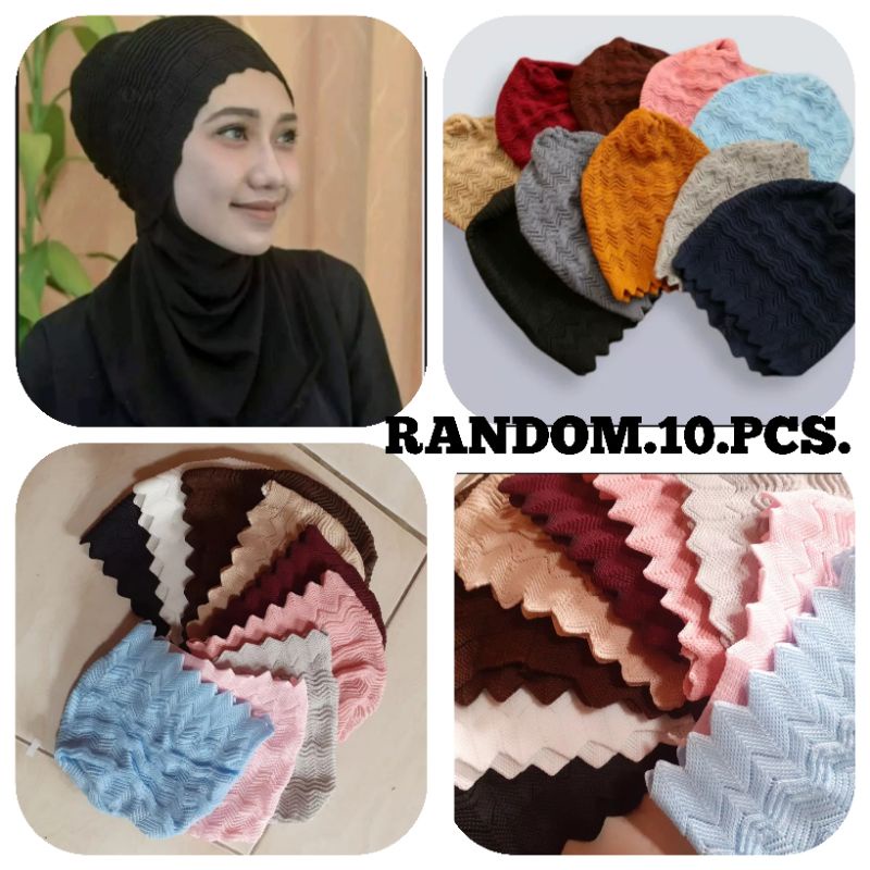 CIPUT KUPLUK RAJUT ZIGZAG.(RANDOM.10.PCS.