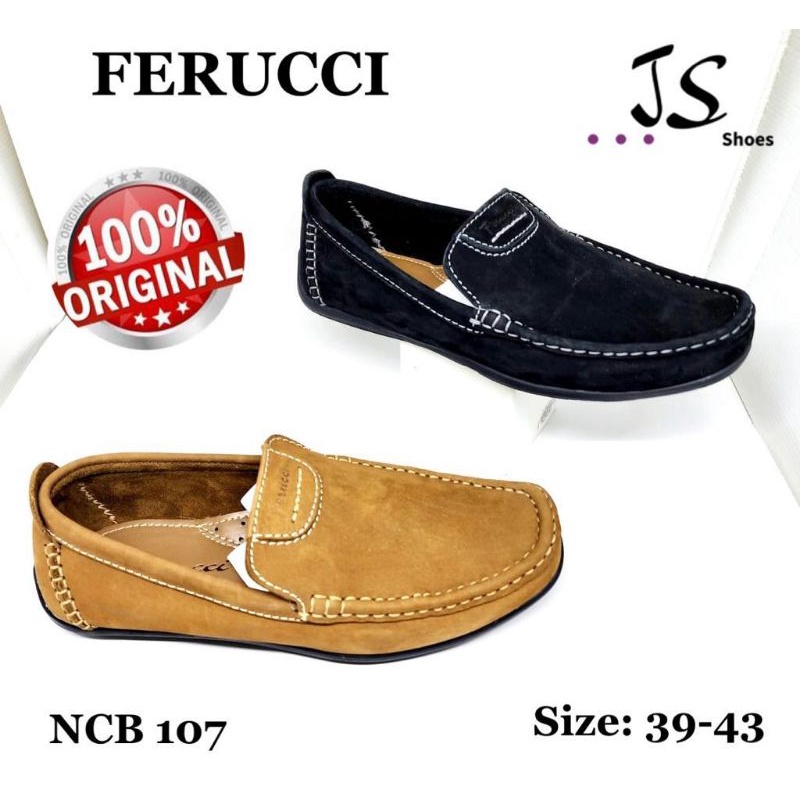 FERUCCI NCB 107 - SEPATU CASUAL KULIT NOBUCK PRIA DEWASA MERK FERUCCI