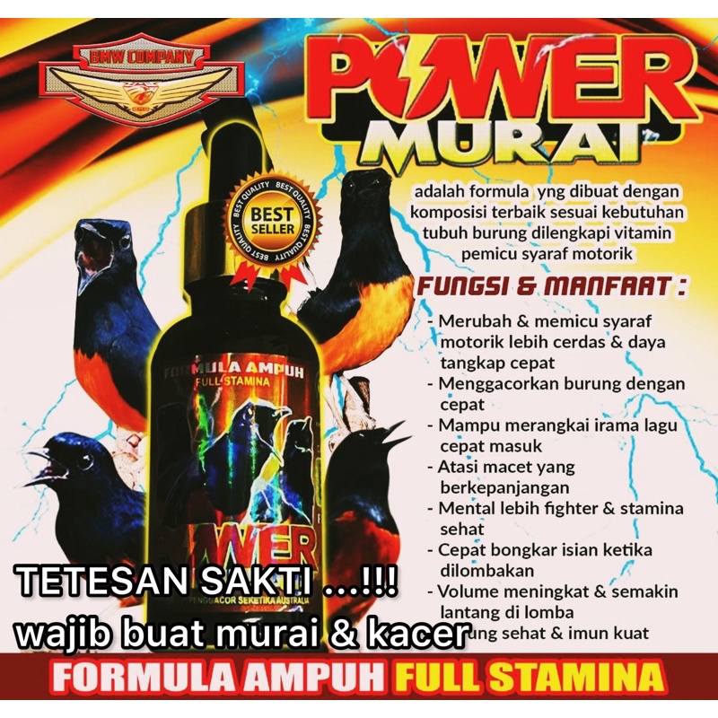 Power Murai Juara Suplemen Burung/Vitamin Burung