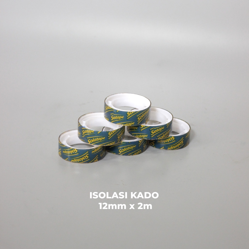 

Stationery Tape Solatape - Isolasi Kado 12mm x 2 Meter 1 Slop Isi 10