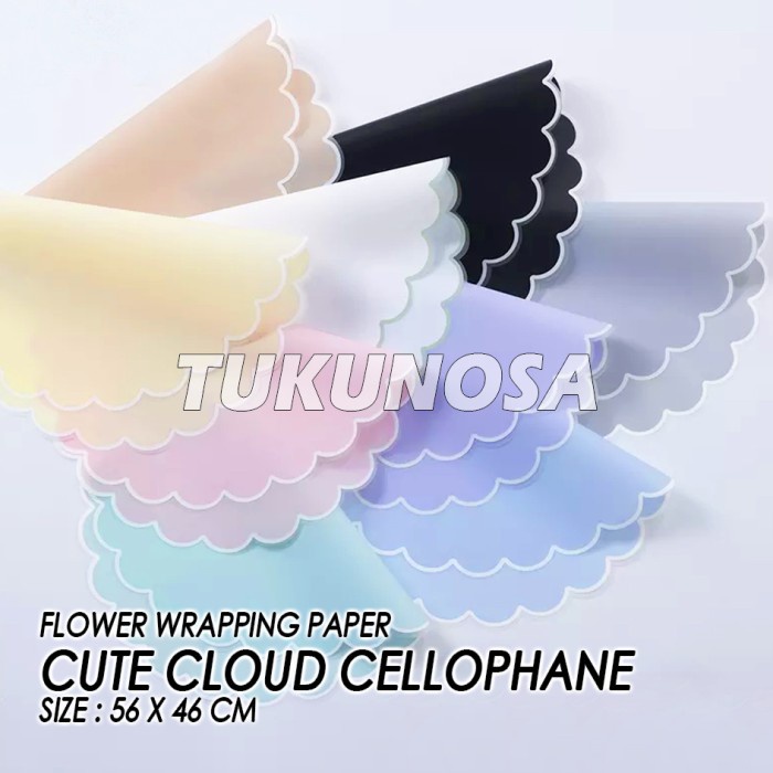 

FLOWER WRAPPING PAPER CUTE CLOUD CELLOPHANE - KERTAS BUKET MOTIF AWAN BUKET BOUQUET