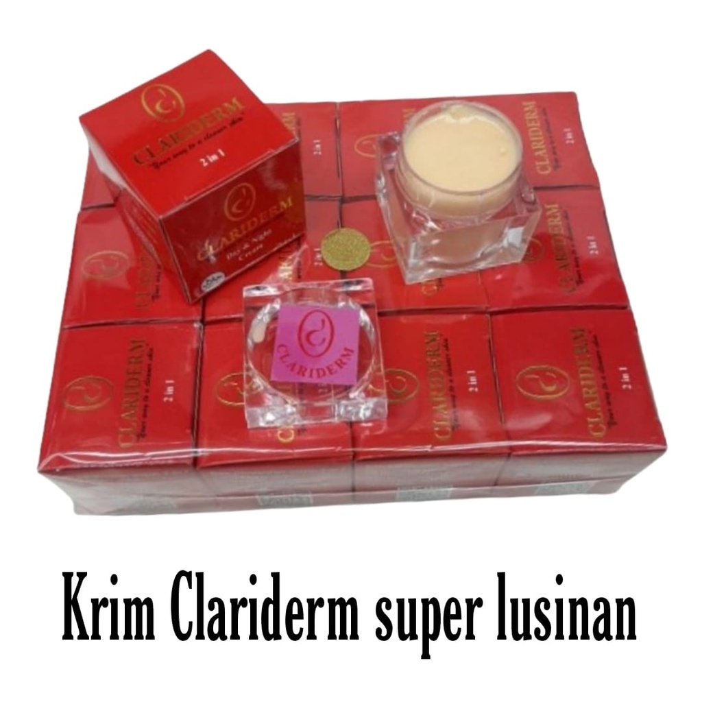 Clariderm Super Krim Pelembab Dan Pencerah Wajah Siang dan Malam (12pcs)