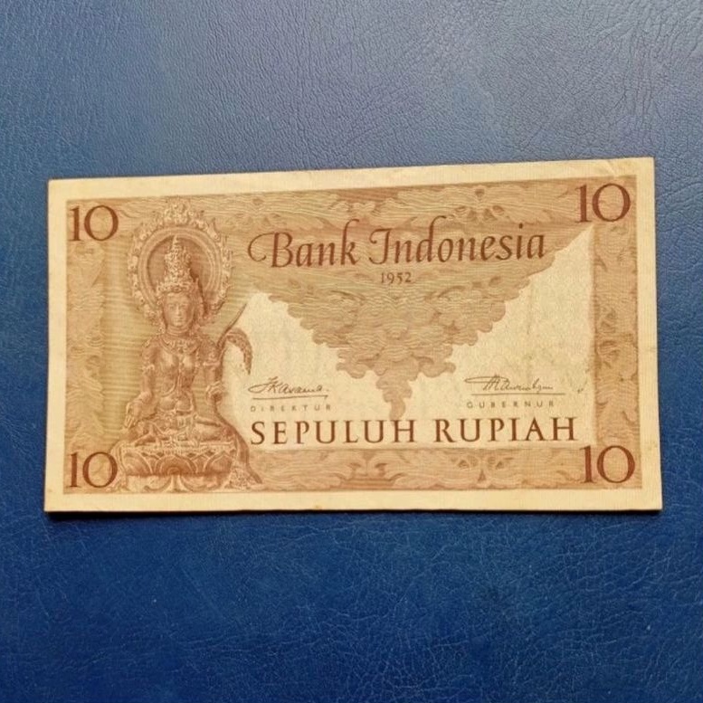 Uang Kuno 10 Rupiah Budaya 1952 Langka