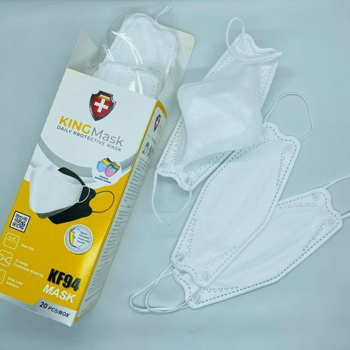 Masker Korea kf94 Premium 4 play Kingmask isi 20 pc - Putih 88-doubletreeid Diminati Banget