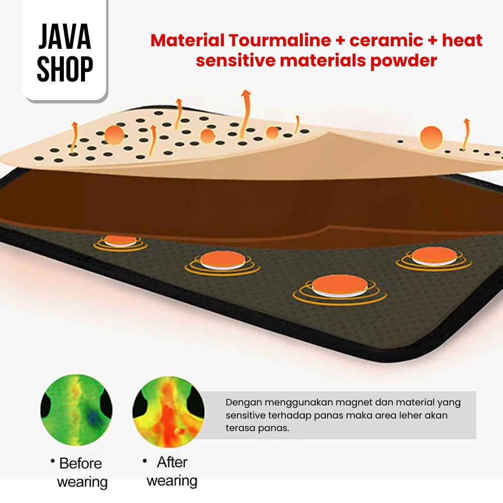 javashop Alat Pijat Terapi Sakit Leher Dengan Magnet Turmalin