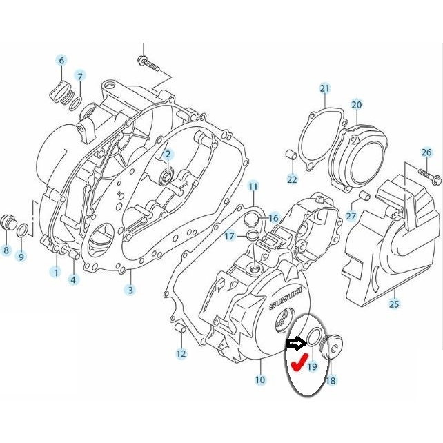 Oring Tutup Top Magnet-Oring Suzuki Satria F FU Old Barong Facelift Karburator 2004 - 2016 Smash Sho