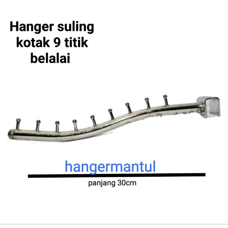 Hanger suling kotak 9 belalai untuk pipa kotak