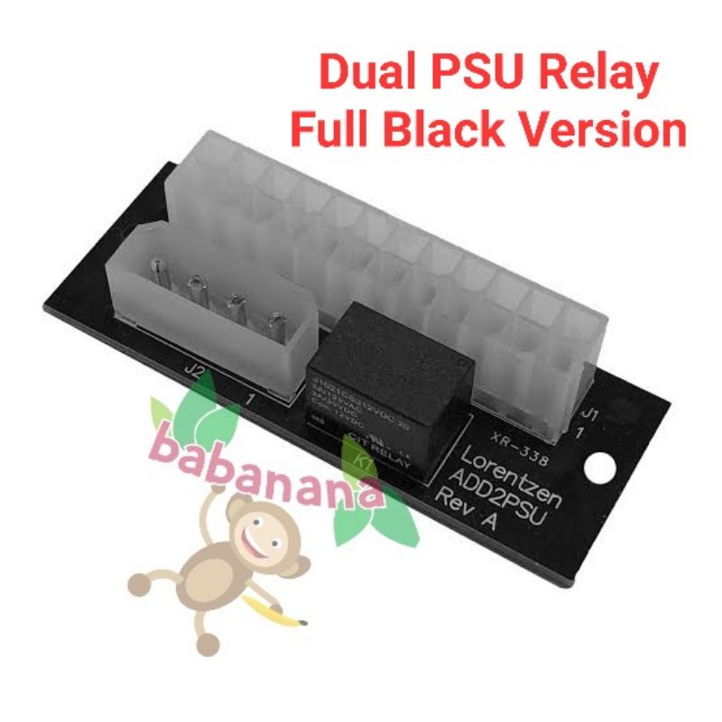 Dual power supply motherboard relay mining mobo psu full black Molex