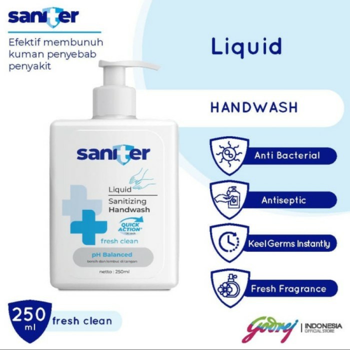 SANITER HAND WASH PUMP 250ML