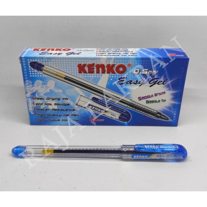 

Pulpen Kenko Easy Gel 05 Hitam - 1 Lusin - Biru