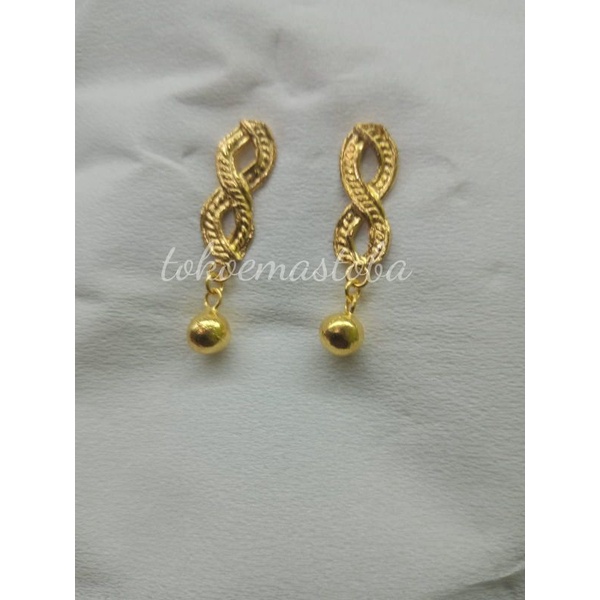 acc anting wanita/anting emas wanita/anting emas 24karat 99.9%/anting emas asli toba 3gram