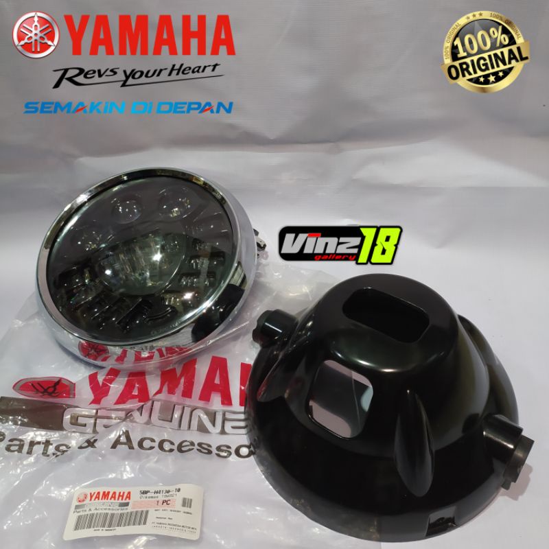 lampu depan daymaker rx king set batok & ring original yamaha rx king 2007 - 2008
