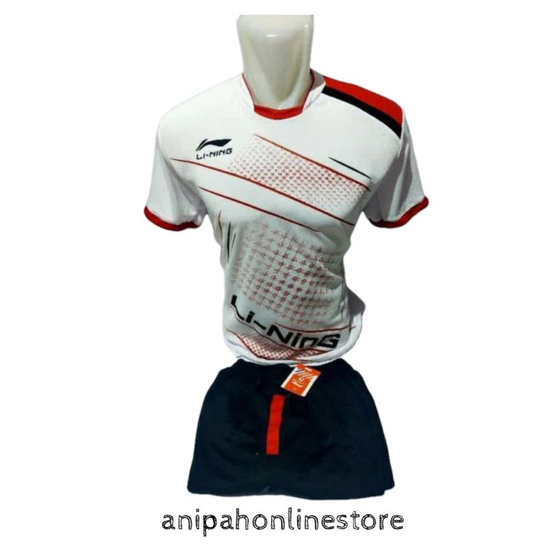 Jersey badminton/ setelan olahraga pria wanita/ celana dua saku