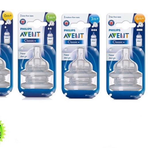 2 PCS AVENT TEAT NIPPLE CLASSIC/ DOT BOTOL AVENT ORIGINAL-CUTIE BABY TUTU