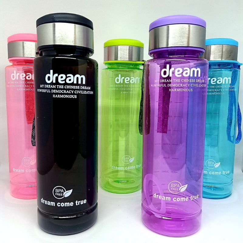 BOTOL MINUM DREAM Desain SPORTY 1 LITER / BOTOL AIR 1 LITER BPA FREE / BOTOL SEKOLAH KANTOR DAN OLAH RAGA