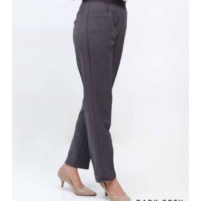 Celana Kerja Pinggang Karet Wanita Formal Kantor Premium UNGGUL FASHION