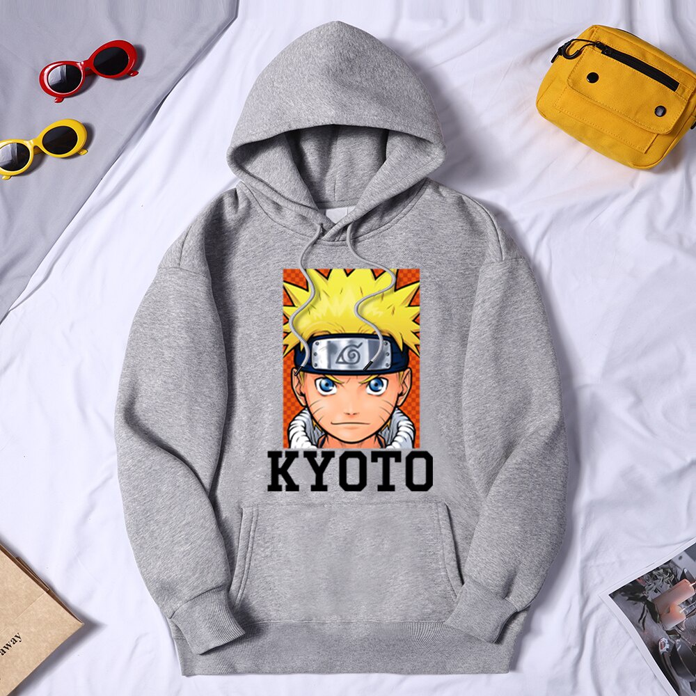 Sweater Hoodie Anime Naruto Kyoto II Naruto Kyoto Anime Jumper Hoodie II Sweter Oblong Topi Sz M - XL ( Pria &amp; Wanita / Anak &amp; Dewasa )