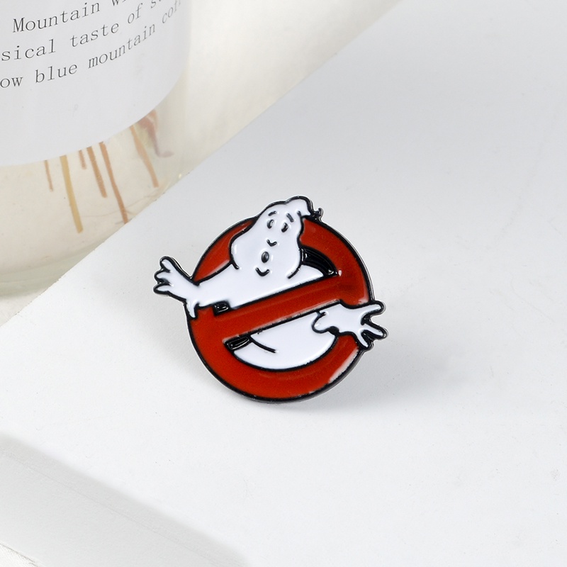 Bros Film Kartun Ghostbusters Topi Vintage Gaya Ransel Rompi Pin Hadiah Untuk Teman Aksesoris Pakaian