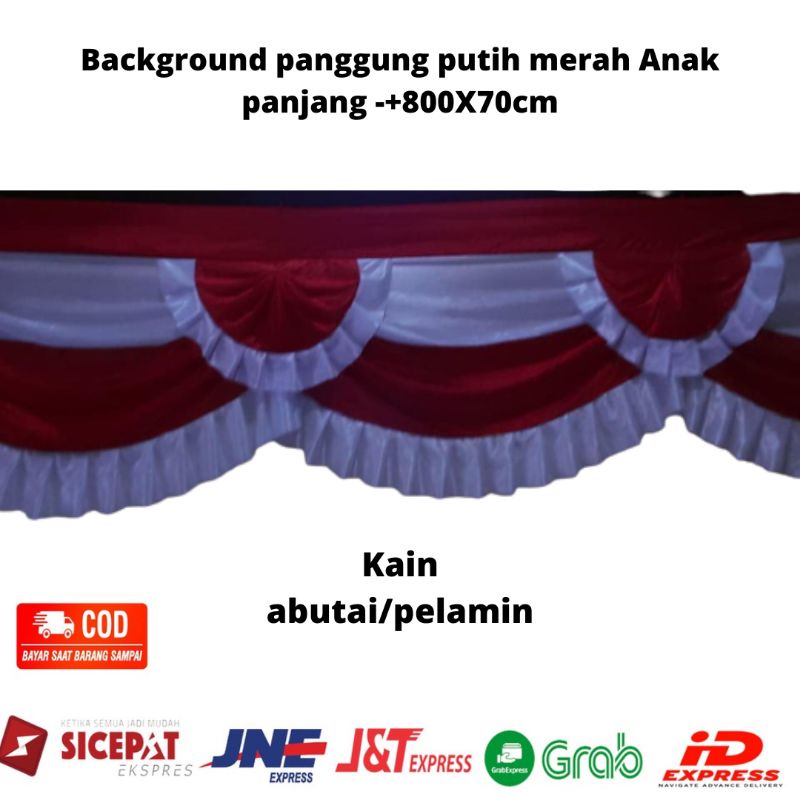 Bendera Panjang bendera buat di lespang Bendera Background Bendera Panggung Bendera pesta Bendera dekorasi Bendera gorden bendera merah putih polos