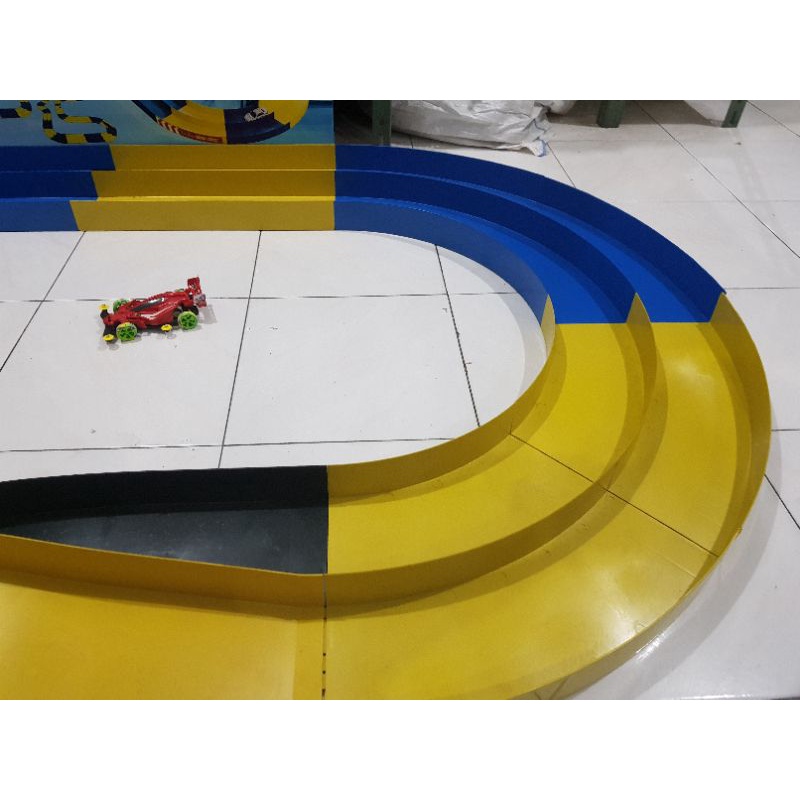Mainan Track Mobil Tamiya 2 Jalur Lintasan - Set Track Tamiya 2 Jalur Dan Mobil Tamiya