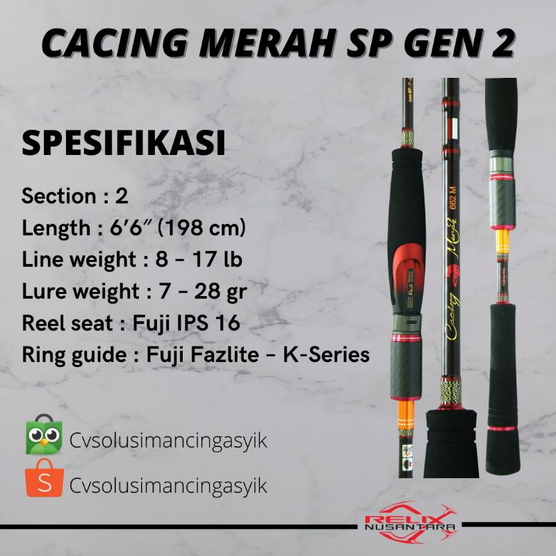 Joran Cacing Merah Gen 2 SP  Relix Nusantara