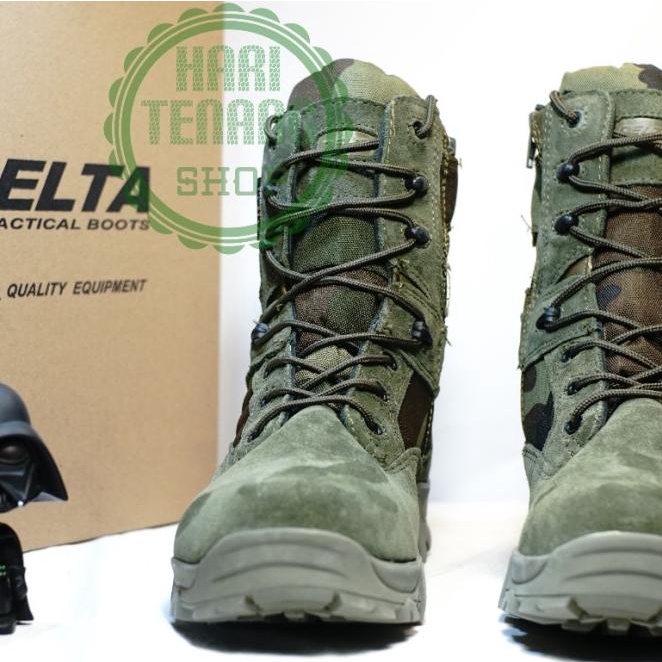 Sepatu Delta Pdl Hijau 8Inc/Boots Tactical Army/Sepatu Tactical Import
