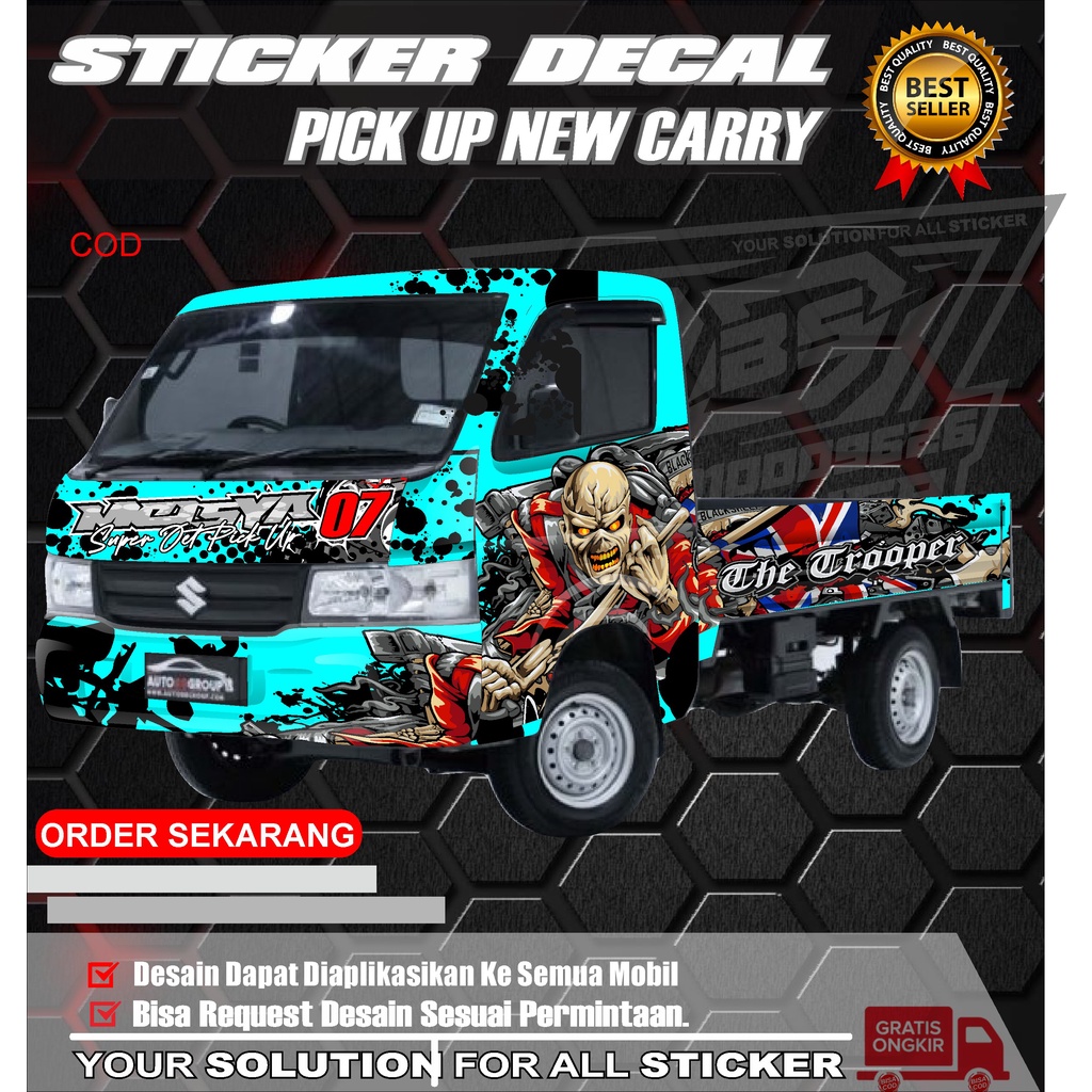 DECAL STICKER PICKUP SUZUKI NEW CARY/DEKAL STIKER MOBIL PICKUP FULL BODY NEW CARRY