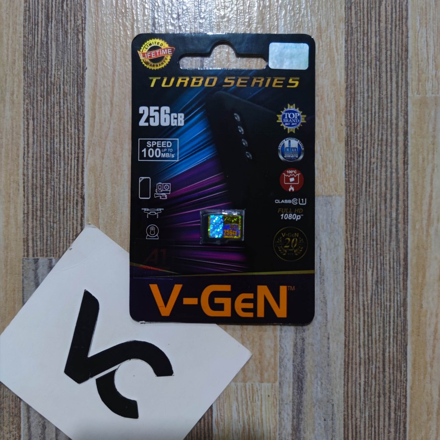 V-Gen Micro SD 256 GB VGEN 256GB Class 10 A1 TURBO Memory Card MicroSD Kartu Memori