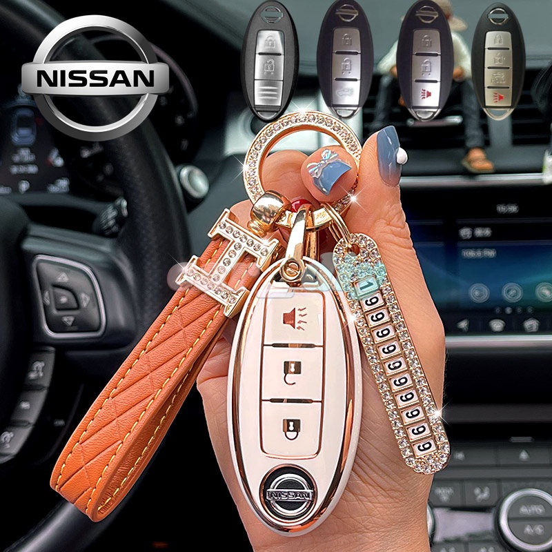 Casing Kunci Remote Mobil Bahan TPU Untuk Nissan Qashqai Juke J10 J11 X-Trail T32 T31