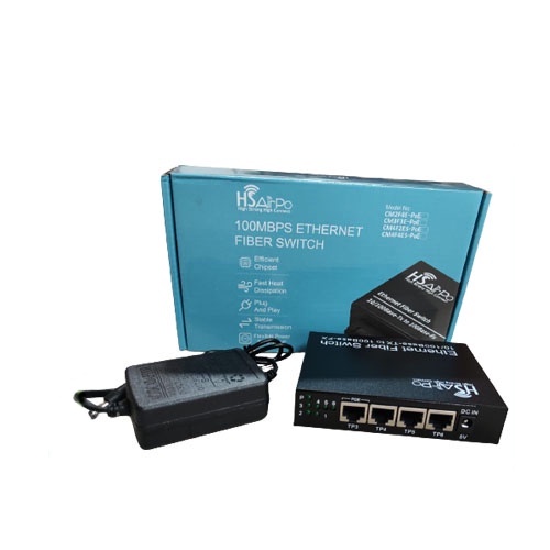 Converter HSAirpo CM2F4E 10/100Mbps PoE Support