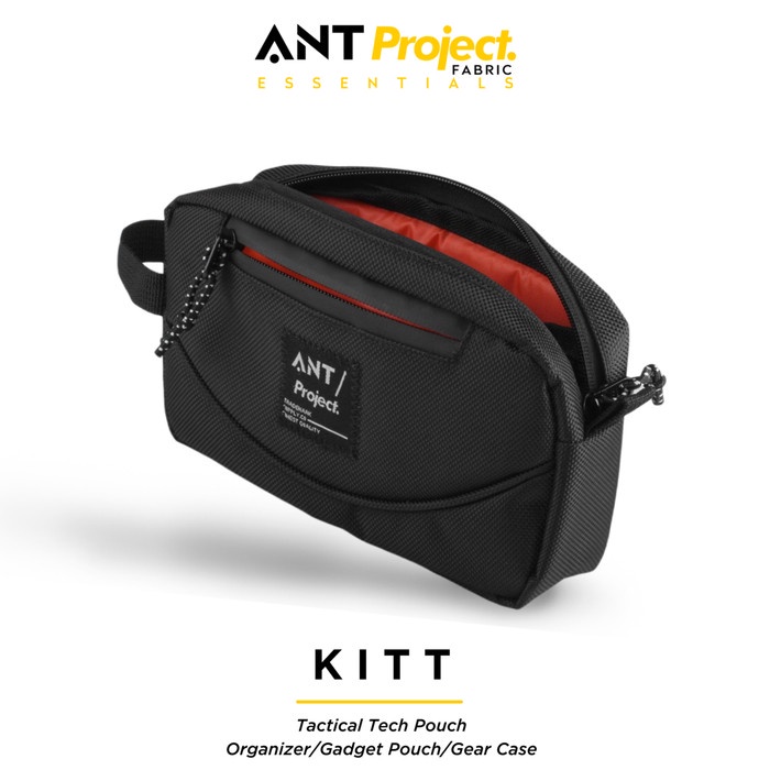 PROMO BISA COD TAS SELEMPANG PRIA ANT PROJECT - Clucth Bag Pria KITT Waterproof - Pouch Pria - Hitam
