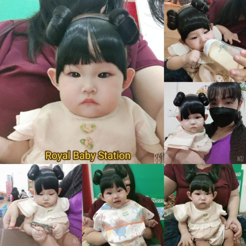 Bandana Wig Bayi Rambut Palsu Lucu Import Poni Lembut