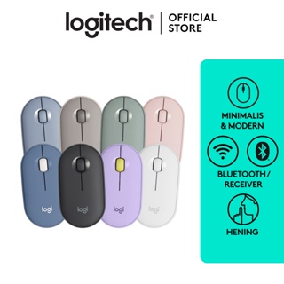 Logitech Pebble M350 Mouse Wireless Bluetooth untuk Windows, Mac, Chrome OS, Android, iOS, Slim, Silent