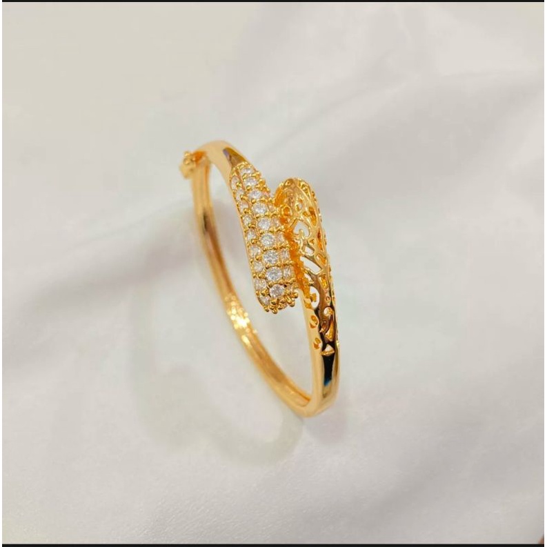 GELANG TANGAN BANGLE ULAR PERMATA AKSESORIS WANITA