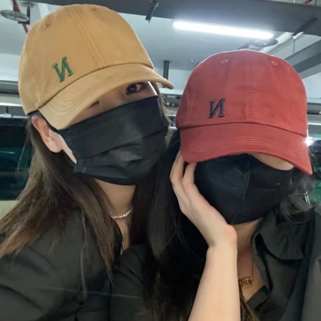 Topi baseball Motif Tulisan N Gaya Korea Untuk Pria Dan Wanita