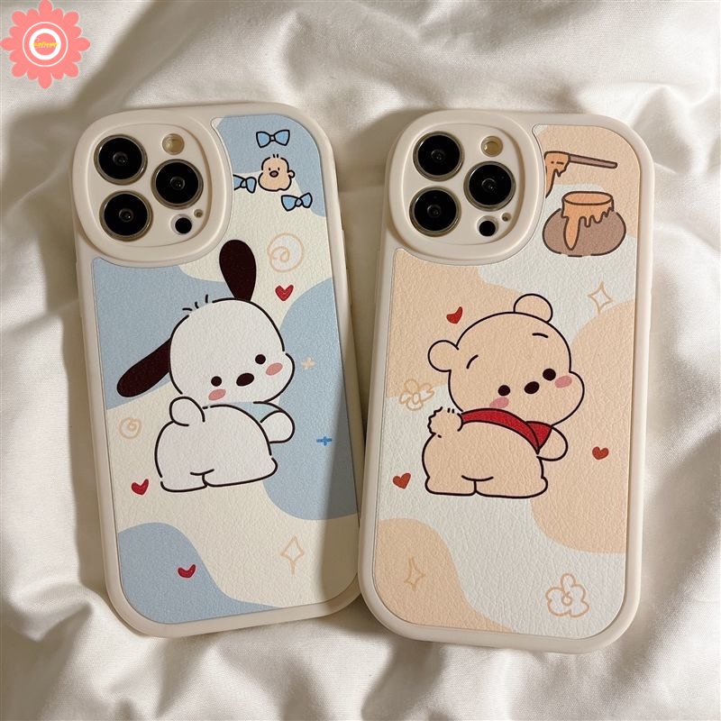 Case Kartun Lucu Redmi Note11 11s 10 10s Redmi 12C 9T 9C NFC 10A 10C 10 9 9A Note11Pro Note 9Pro Note 10Pro Note 8catatan 9catatan 9s Winnie The Pooh Pacha Dog Couple Soft TPU Cover