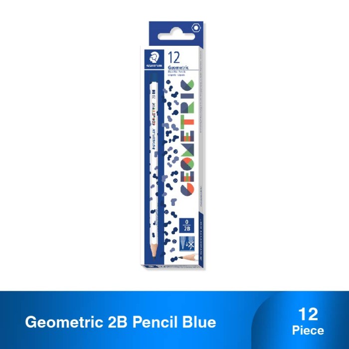

STAEDTLER Pensil Geometri 2B 1 Box - Isi 12 pcs - Blue