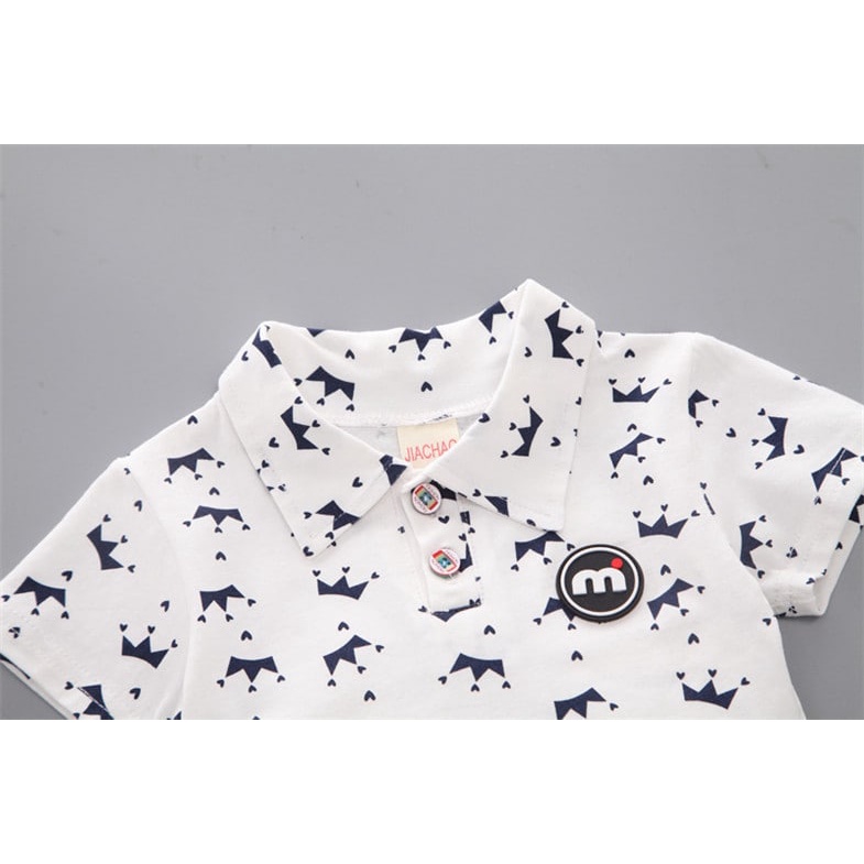 LID9119 - 2 in 1 Setelan T-Shirt Kerah Bayi/ Balita Cotton Blends