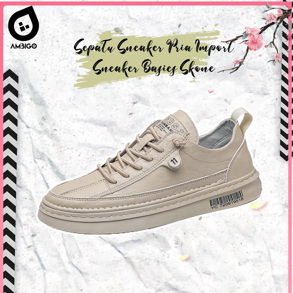 HOT PROMO // [ 100% PRODUK IMPORT ] Ambigo Sepatu Sneaker Pria Import BASIES SKONE RZ-16 Sneaker Cas