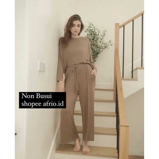 Loungewear basic long set milo hijab nueta non busui