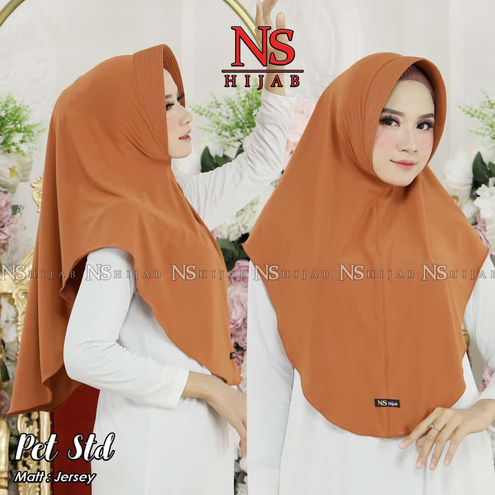 Jilbab Instan Bergo Jersey Pinguin Pet Antem Polos