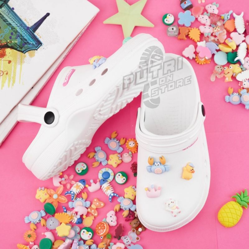 Sandal Selop Slop Pria Wanita Baim Medis Stiker 3D lucu