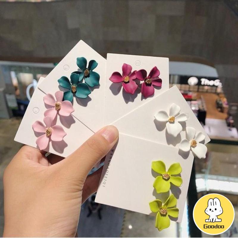 5 Warna Anting Korea Bunga Permen Warna Manis / Statement Earrings Candy Color Flower Sweet Ear Studs -Doo