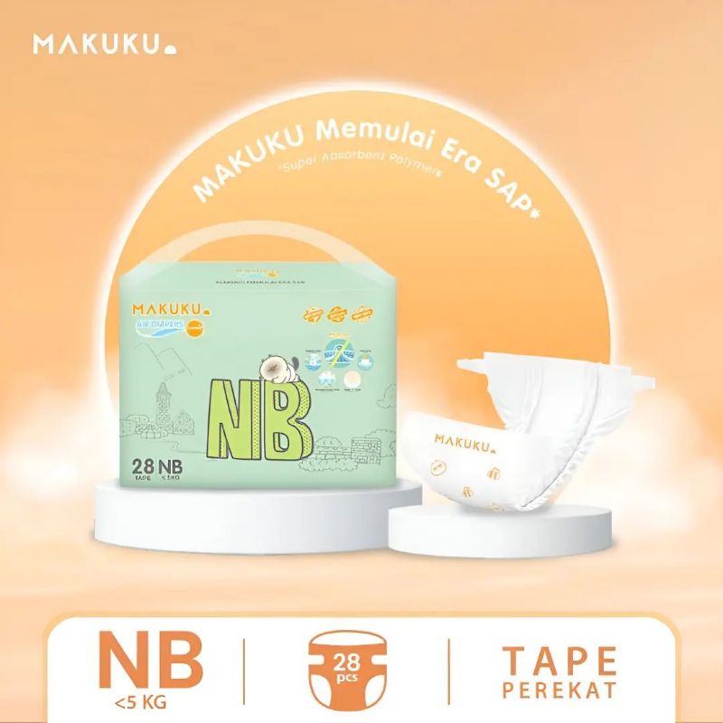 MAKUKU AIR DIAPERS COMFORT+  TAPE NB28