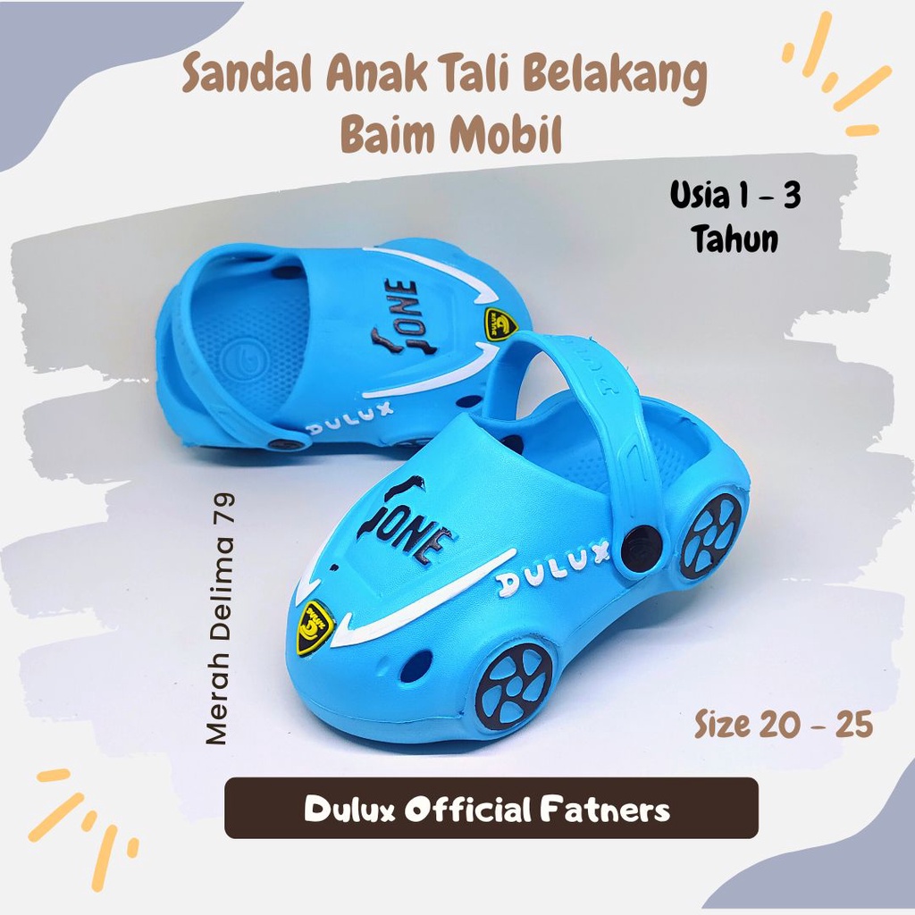 MD 79 - Sendal Anak Laki Laki Terbaru 2022 Usia 1 3 Tahun Baim Mobil Ready Stok