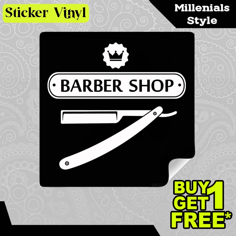 

Stiker Sticker Barber Shop Tukang Cukur Ganteng Desain Keren dan Kekinian Aesthetic Bahan Vinyl Satuan Anti Air