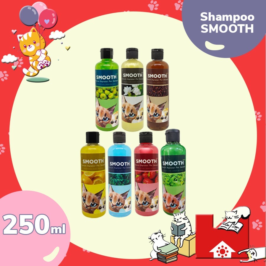 SMOOTH Pet Shampo Cat&amp;Dog 250ml | Shampoo Kucing dan Anjing 250 ml Wangi